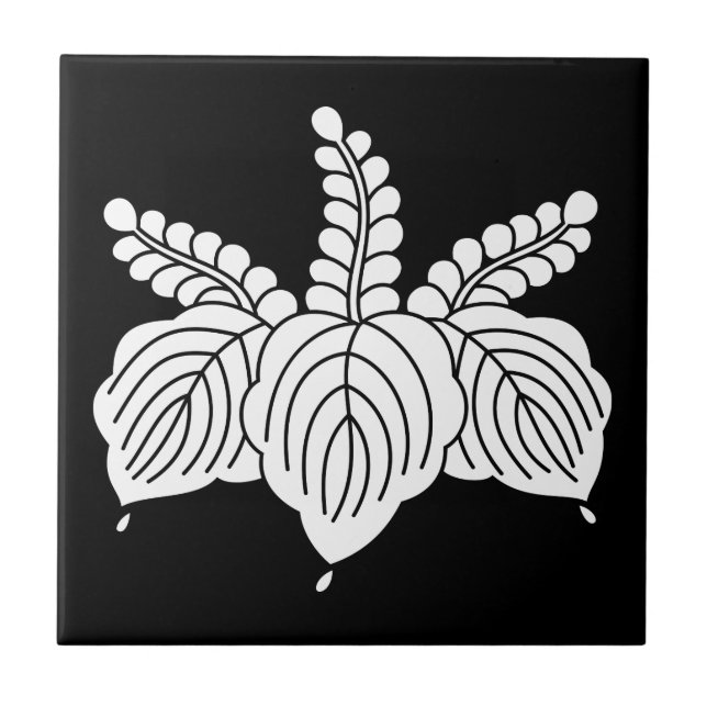 Dancing paulownia ceramic tile (Front)