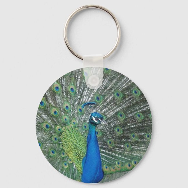 Dancing Peacock Key Ring (Front)