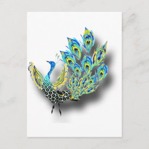 Dancing Peacock Postcard