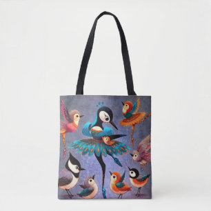 Dancing Peacock Tote Bag