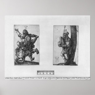 Dancing Peasants and a Bagpipe Player, 1514 Poster