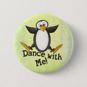 Dancing Penguin 6 Cm Round Badge