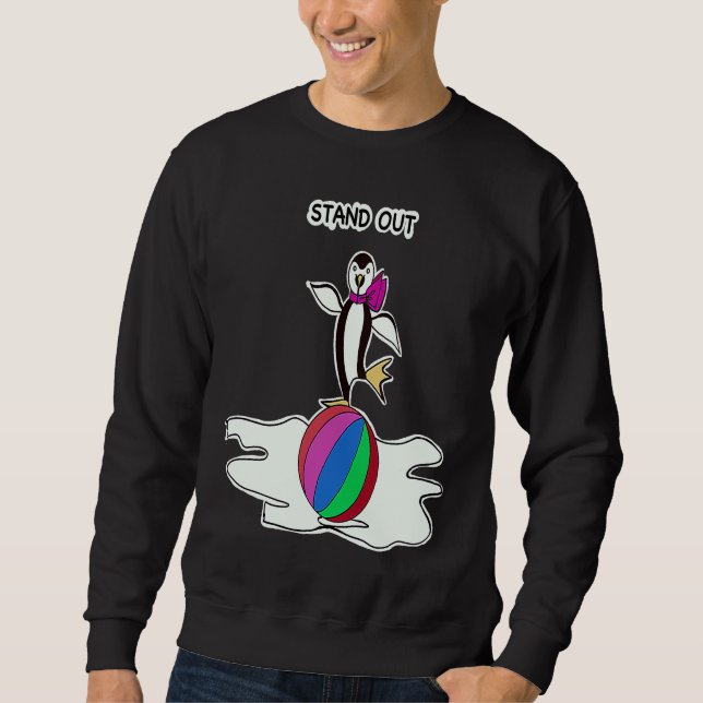Dancing Penguin Fun Animals Sweatshirt (Front)