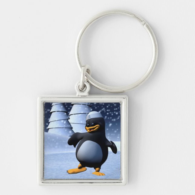 Dancing Penguin Key Ring (Front)