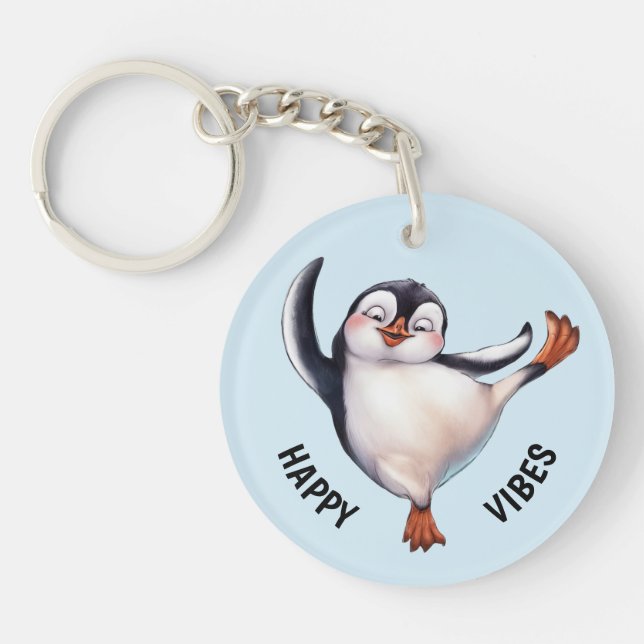 Dancing Penguin Key Ring (Front)