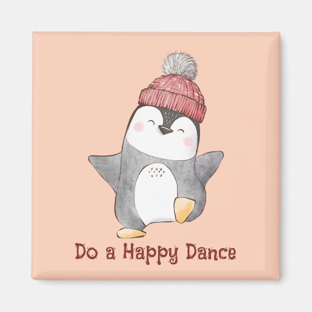 Dancing Penguin Magnet (Front)