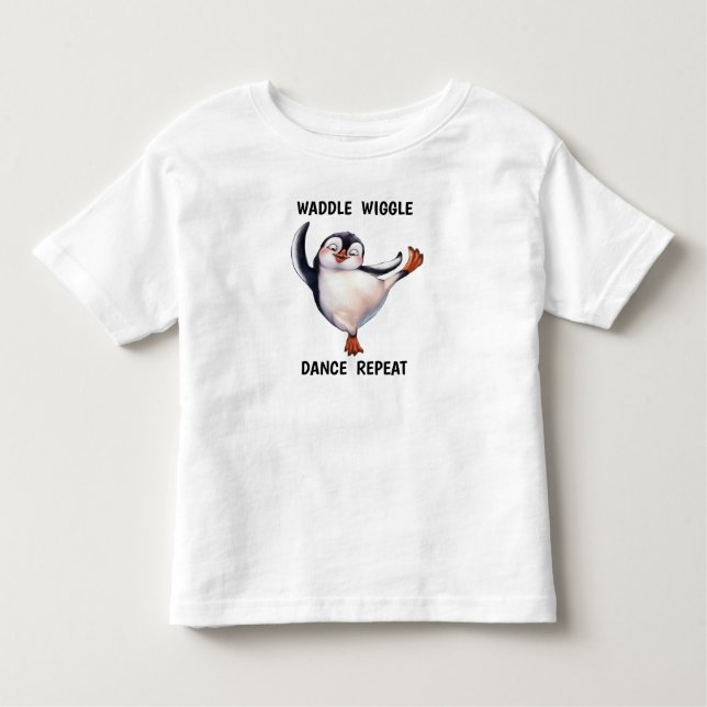 Dancing Penguin Toddler T-Shirt (Front)