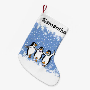 Dancing Penguins Design Small Christmas Stocking