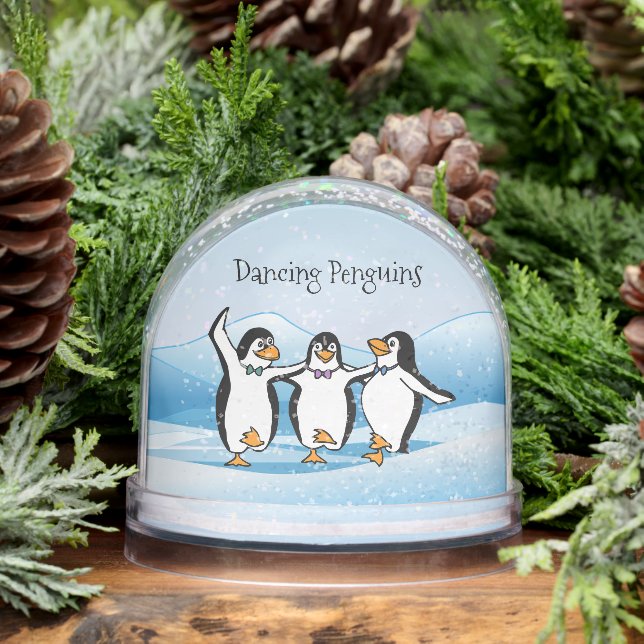 Dancing Penguins Design Snow Globe (Winter)