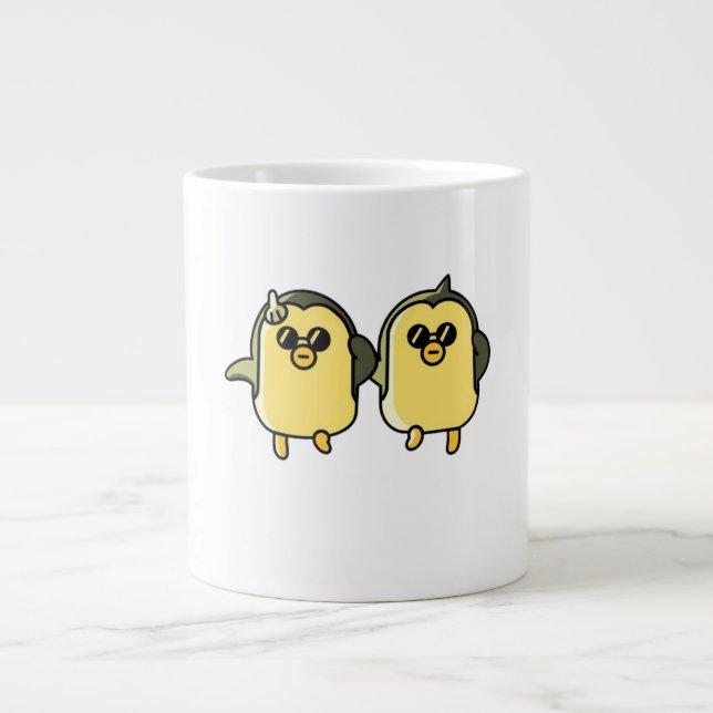 Dancing Penguins Large Coffee Mug (Front)