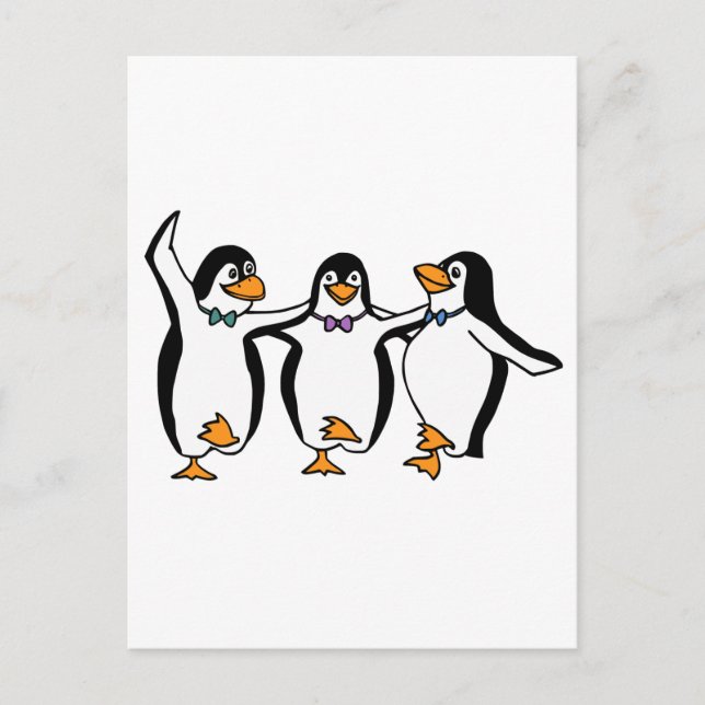 Dancing Penguins Postcard (Front)