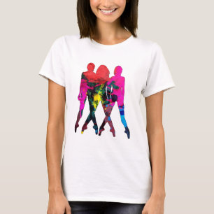 Dancing People Abstract Colors Tee