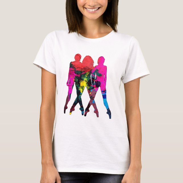 Dancing People Abstract Colors Tee (Front)