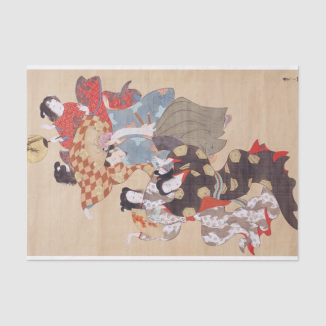 Dancing People, Kiitsu Tissue Paper (Front)