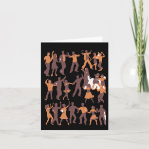 Dancing People Sticker Card