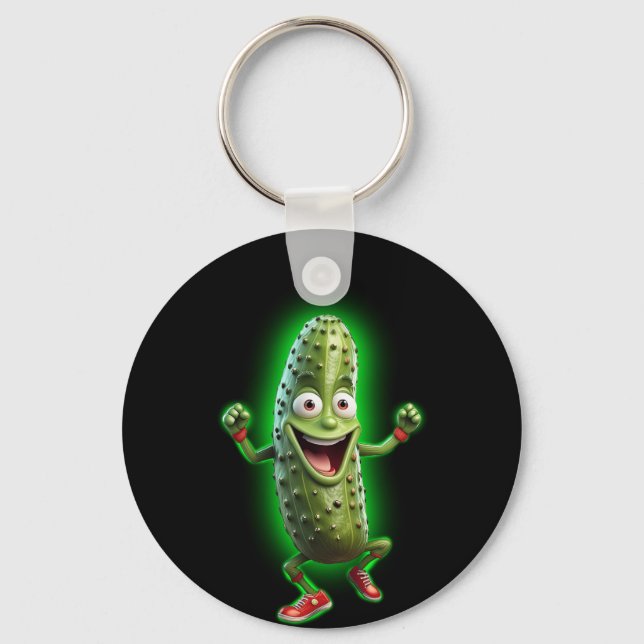 Dancing Pickle Key Ring (Front)