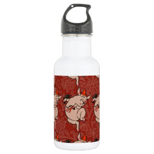 Dancing Pig Antique Cute Dancer 532 Ml Water Bottle