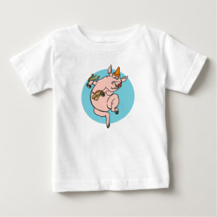 Dancing Pig Baby T-Shirt