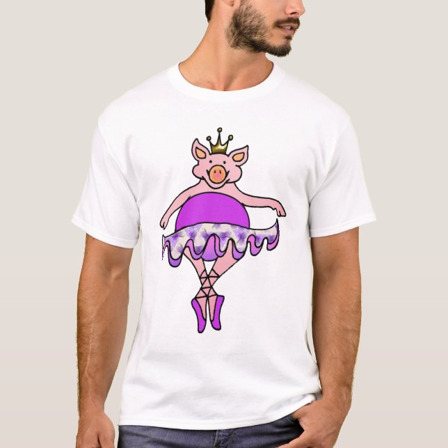 Dancing Pig in Tutu T-Shirt (Front)