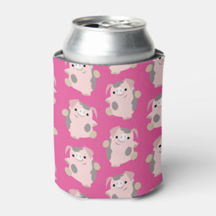 Dancing Pig Repeat Pattern Can/Bottle Cooler