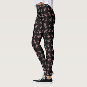 Dancing Pink Dragonfly Leggings