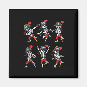 Dancing Pirate Skeletons Dance Challenge Boys Kids Magnet