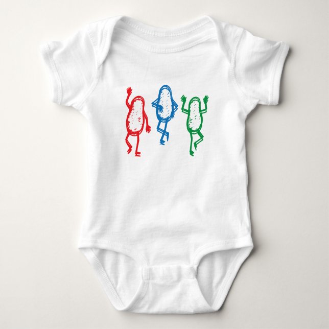 Dancing Potatoes Baby Bodysuit – Fun and Playful  (Front)