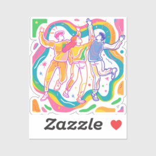 Dancing Pride Rainbow Art Colourful LGBTQ+