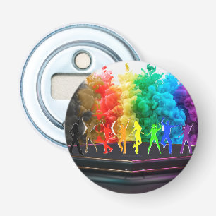 Dancing Pride Shadows people, SlipperyJoe, LGBTQIA Bottle Opener