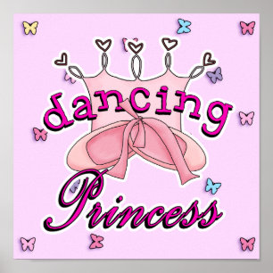 Dancing Princess Ballet Design Poster