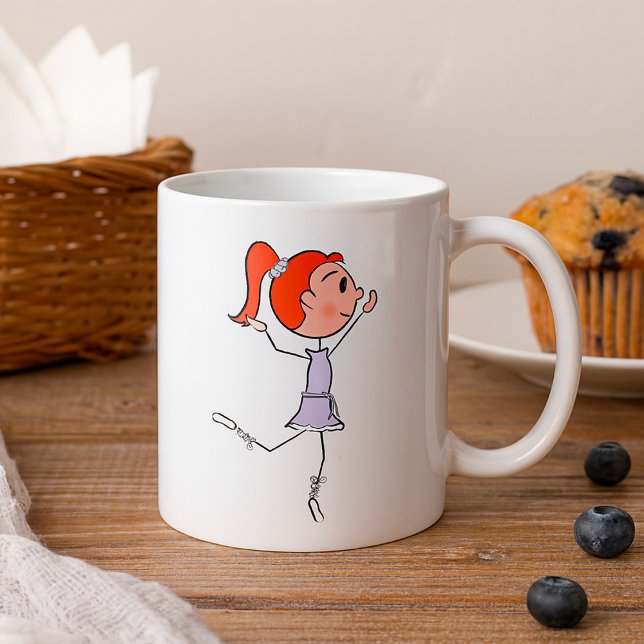 Dancing Princess Cute Ballerina Stick Figure  Coffee Mug (Creator Uploaded)