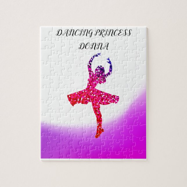 DANCING PRINCESS PUZZLE WITH CUSTOM NAME! (Vertical)