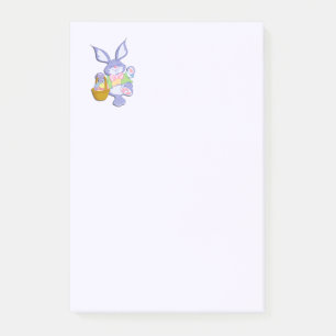 Dancing Purple Easter Bunny Lavender Post-it Notes