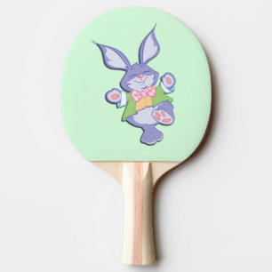 Dancing Purple Easter Bunny Mint Ping Pong Paddle