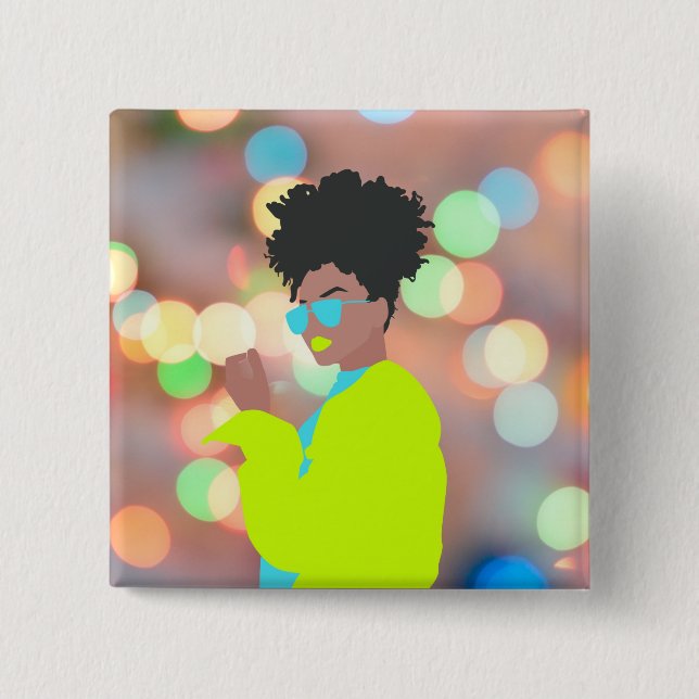 Dancing Queen. 15 Cm Square Badge (Front)