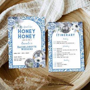 Dancing Queen Bachelorette Weekend Itinerary Invitation