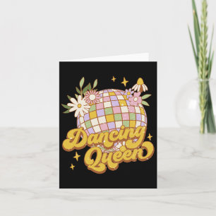 Dancing Queen Boho Disco Flower 70s 80s Women  Card