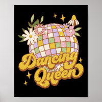 Dancing Queen Boho Disco Flower 70s 80s Women 