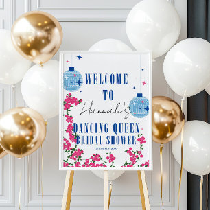Dancing Queen bougainvillea Bridal Shower Welcome  Poster
