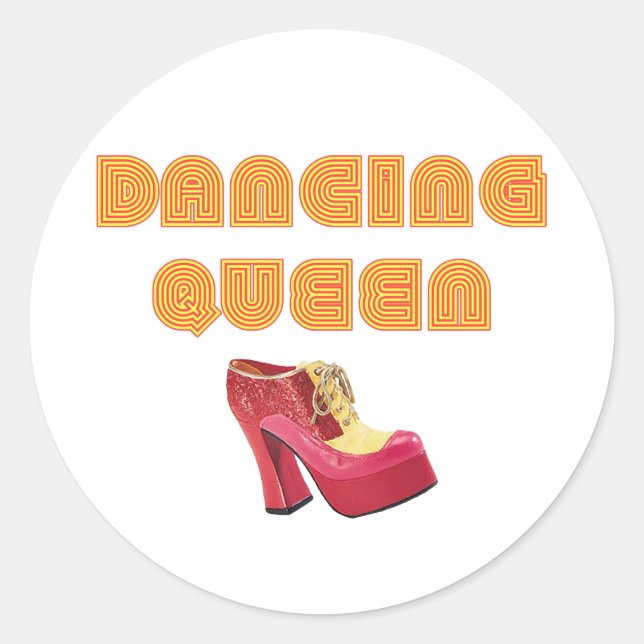 Dancing Queen Classic Round Sticker (Front)