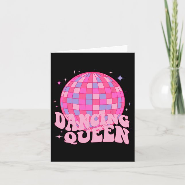 Dancing Queen Dance Mum Dancing 70s 80s Disco  Card (Front)