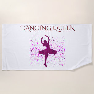 DANCING QUEEN girl's beach towel. Beach Towel