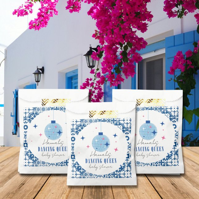 Dancing Queen greek Musical disco baby shower Favour Bag (Creator Uploaded)