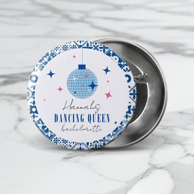 Dancing Queen greek Musical disco bachelorette 3 Cm Round Badge (Creator Uploaded)