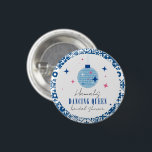 Dancing Queen greek Musical disco bridal shower 3 Cm Round Badge<br><div class="desc">Mediterranean Greek musical bougainvillea-inspired Dancing Queen bridal shower pin button favours</div>