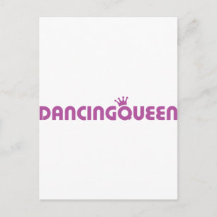 dancing queen icon postcard
