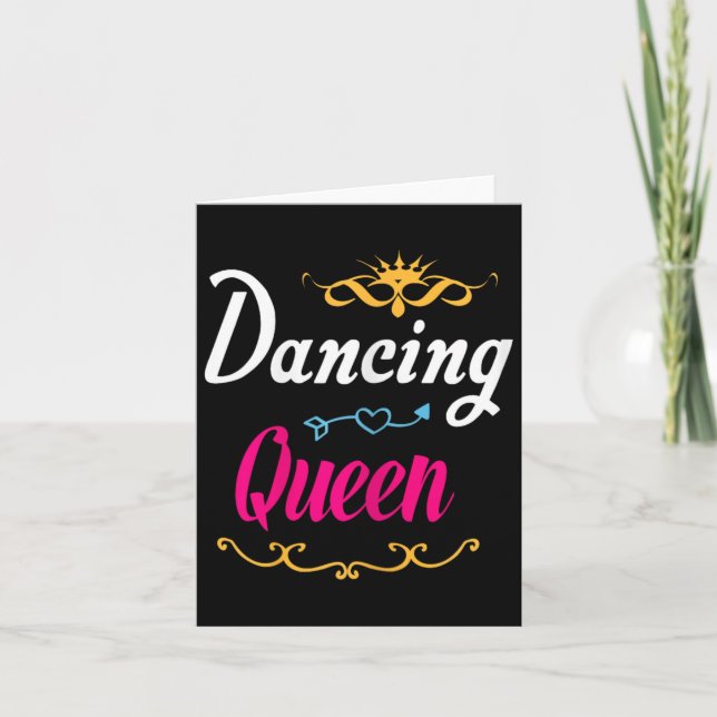 Dancing Queen Retro Modern Way  Card (Front)