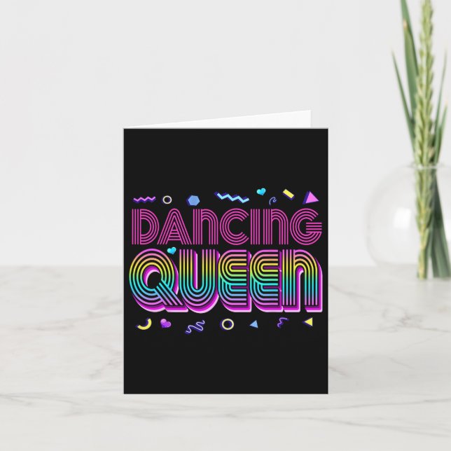 Dancing Queen Shirt Vintage Dancing 70s  Card (Front)