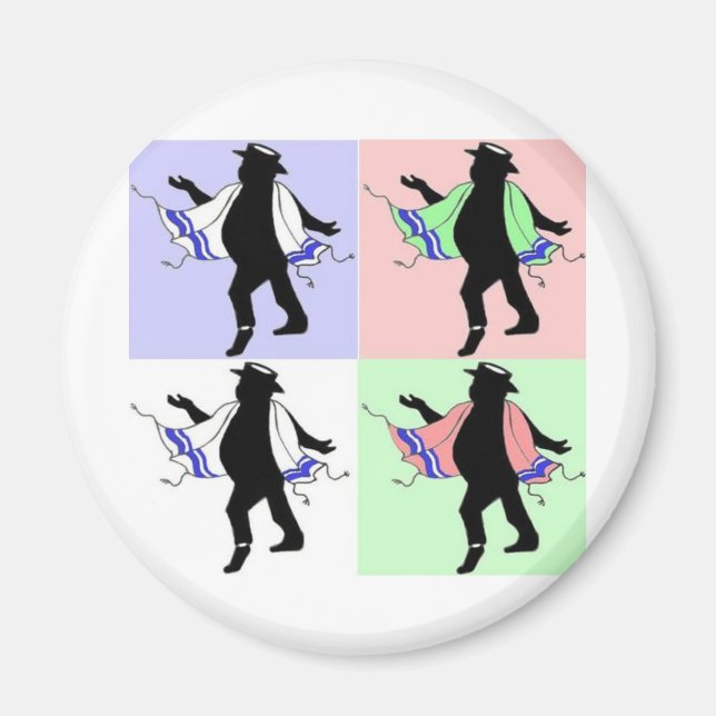 Dancing Rabbi Style Magnet (Front)