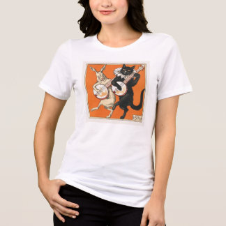 Dancing Rabbit and Cat Tri-Blend Shirt